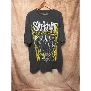 Slipknot Band Graphic Tee Black Yellow LG/XL